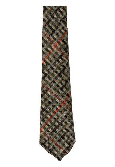 Tweed Tie Olive Check