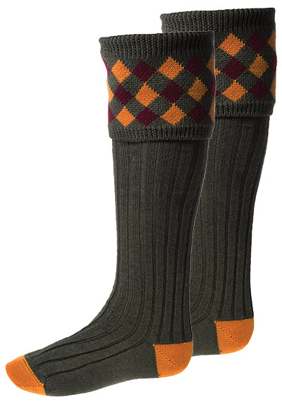 Men's Stockings Checkers Spruce