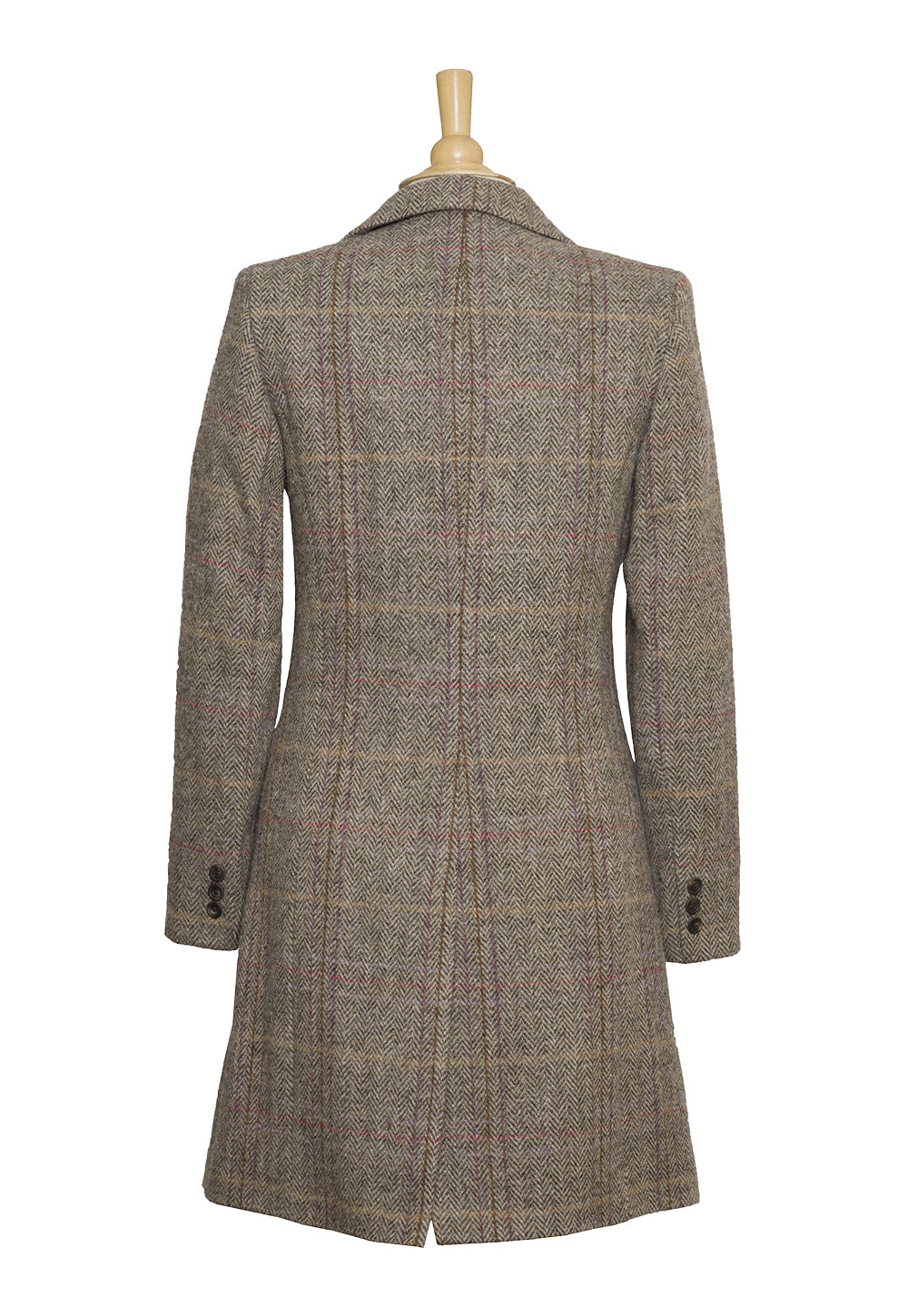 Harris Tweed Ladies Double Breasted Maxi Length Coat Camel And Fawn ...