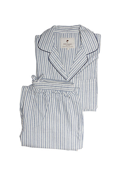 Flannel Pyjamas Blue Stripe